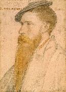 Hans holbein the younger Portrait of William Reskimer. Coloured chalks on pink-primed paper oil painting picture wholesale